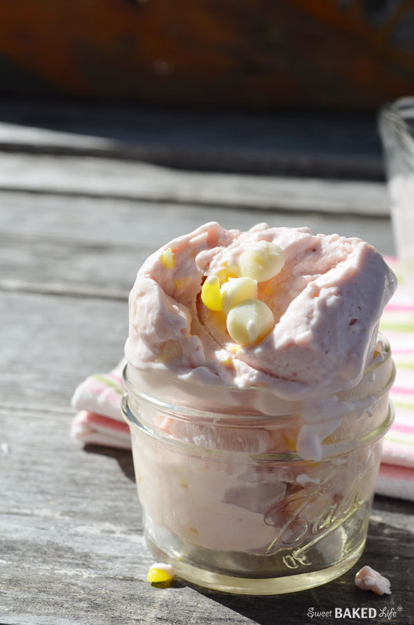 A pretty and easy dessert for the summer -- Lemon Blackberry Chip Ice Cream | Sweet Baked Life