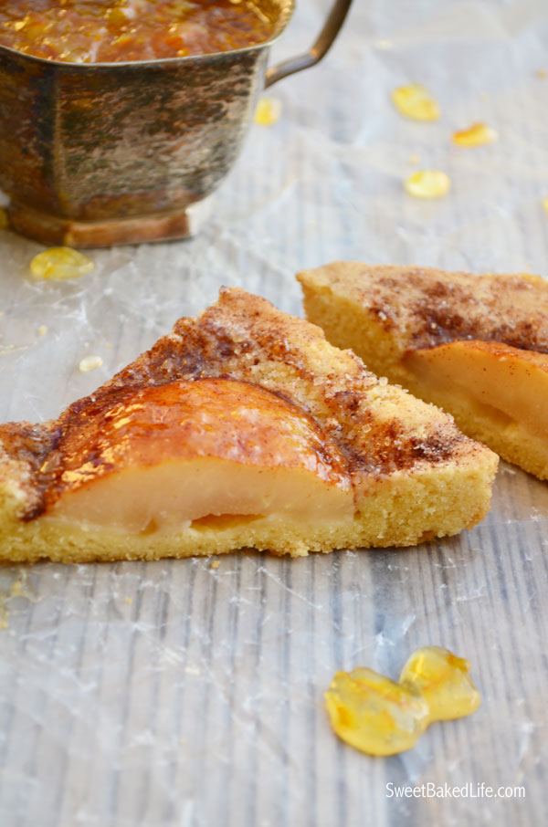 Pear Tart with Lemon Scented Orange Marmalade Glaze | Sweet Baked Life