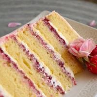 Lemon Raspberry Anniversary Cake